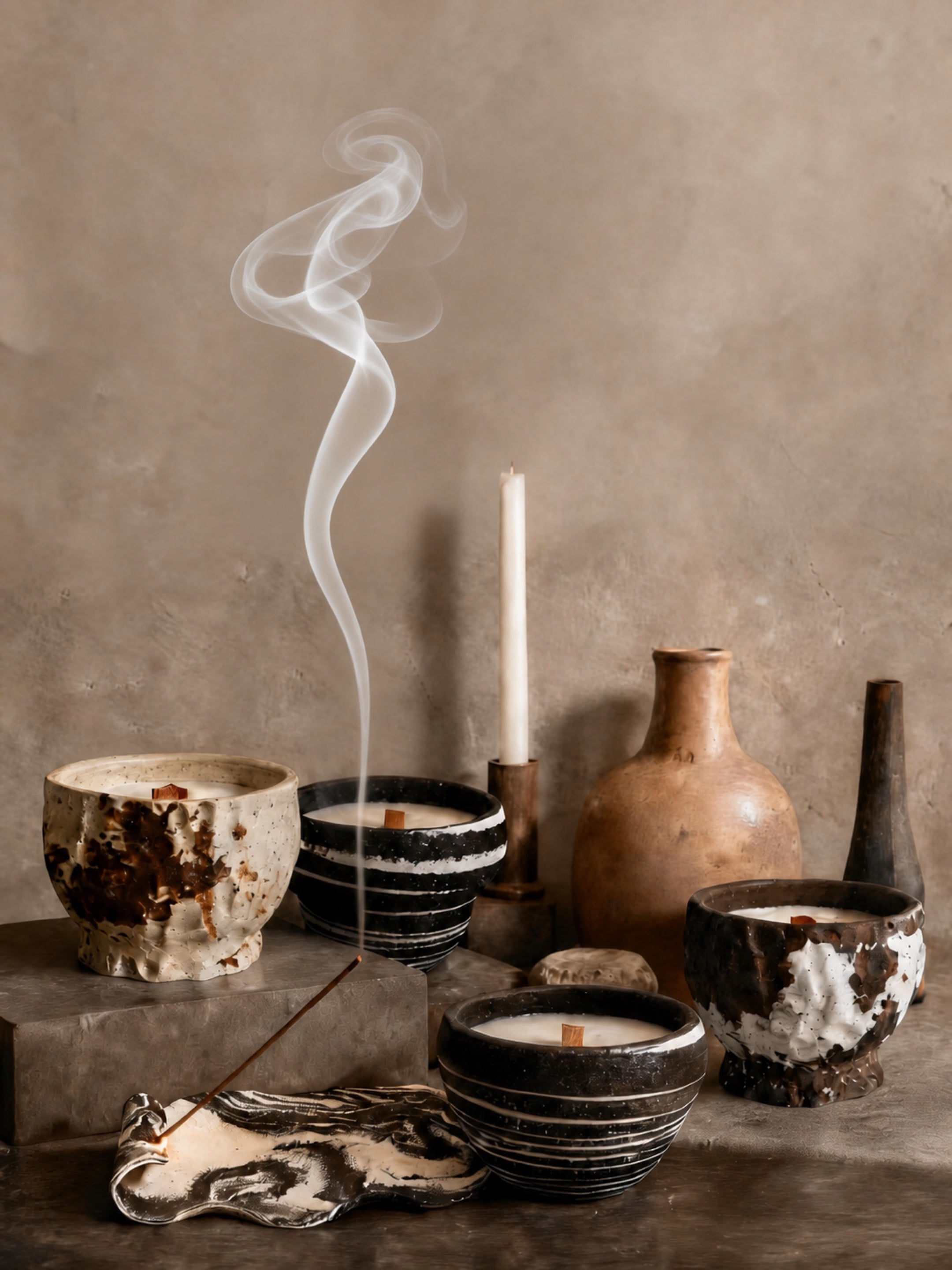 FuLau candles and incense arranged for a quiet home ritual